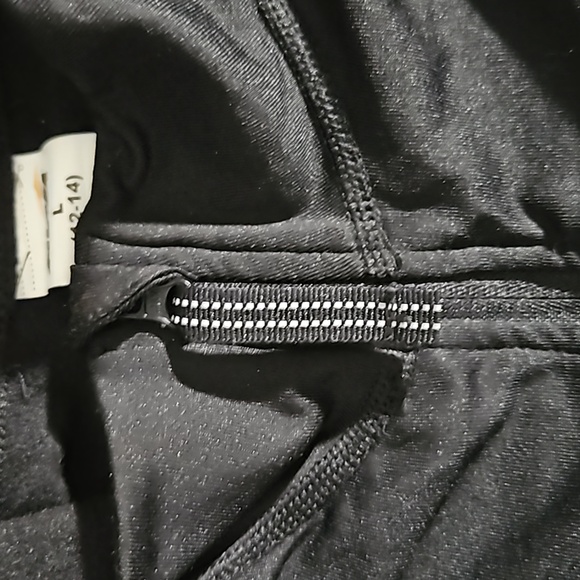 Avia running top halfway zip up. Large black. - Picture 3 of 5